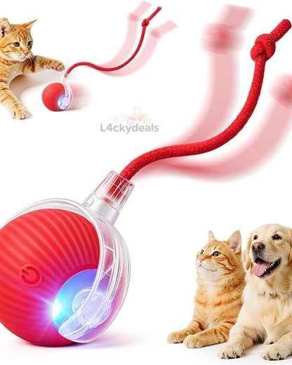 Pelota Interactiva para Gatos con Soga