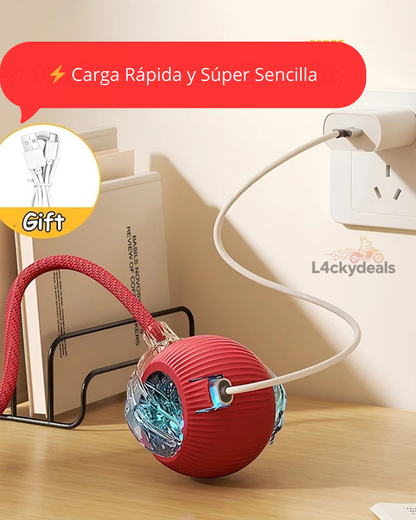 Pelota Interactiva para Gatos con Soga